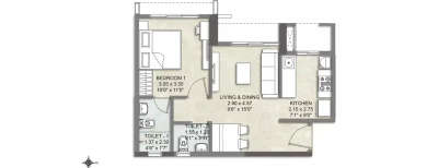 Kalpataru Vivant, 1 BHK-435 Sq.ft