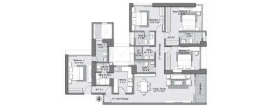 Raheja The Riviere, 4 BHK-1599 Sq.ft