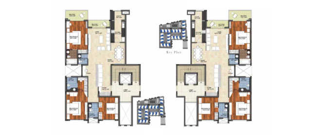 Prestige Garden Bay Yelahanka - Floor plan 3 BHK 2159 Sq.ft