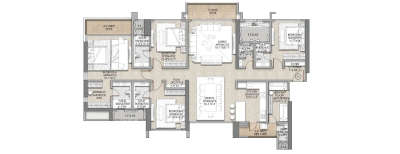 Raymond Invictus by GS, 4.5 BHK-2417 Sq.ft