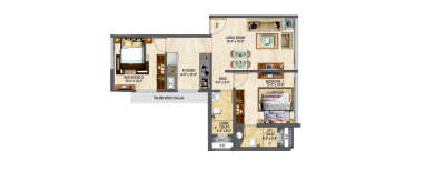 Dotom Desire, 2 BHK-561 Sq.ft