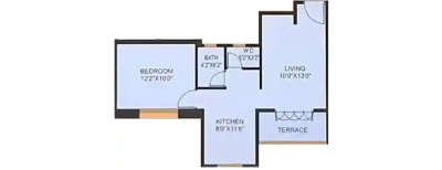 Gulmohar Renaissance, 1 BHK-496 Sq.ft