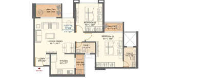 Saheel Landmarc, 2 BHK-734 Sq.ft