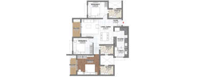 Brigade Orchards, 3 BHK-1657 Sq.ft