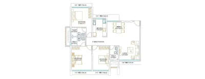 Ocean Star, 3 BHK-1068 Sq.ft