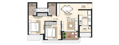 Lodha Panache, 2 BHK-862 Sq.ft