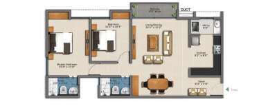 Gopalan Florenza, 2 BHK-1310 Sq.ft