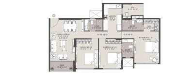MICL Jade Park, 3 BHK-1108 Sq.ft