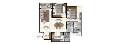 Shriram Songs Of The Earth, 2 BHK-1210 Sq.ft