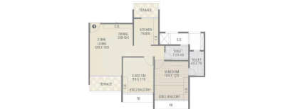 Balaji Delta Central, 2 BHK-483 Sq.ft