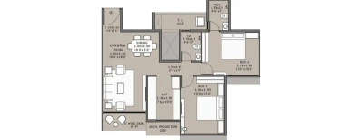 Platinum Parksyde, 2 BHK-660 Sq.ft