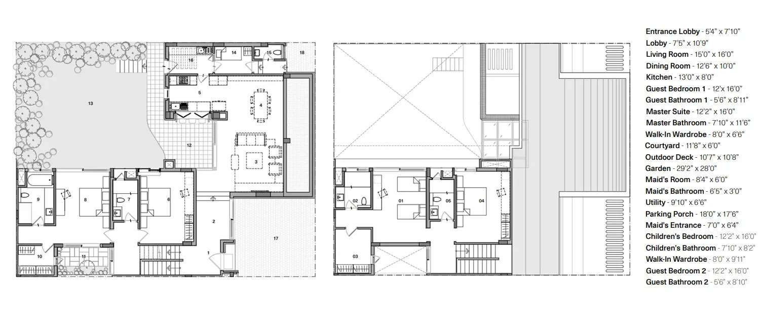 Floor plan for 4 BHK