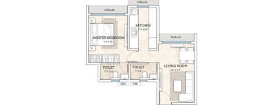 Tricity Heritage, 1 BHK-424 Sq.ft