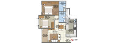 Brigade Komarla Heights, 2 BHK-753 Sq.ft