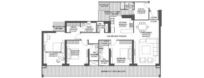 Godrej Astra, 3 BHK-2970 Sq.ft