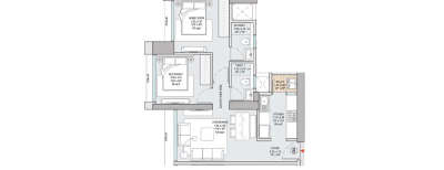 Godrej Nurture, 2 BHK-545 Sq.ft