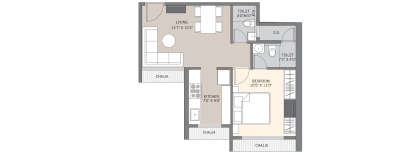 Codename Ultimate Bonanza, 1 BHK-409 Sq.ft