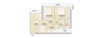 Ruparel Vivanza, 2 BHK-642 Sq.ft