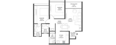 Mantra Codename Wonderland, 2 BHK-682 Sq.ft