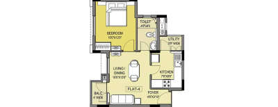 Raheja Jade City, 1 BHK-450 Sq.ft