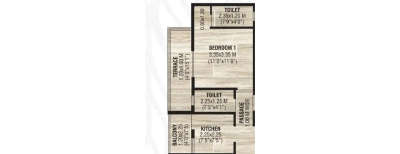 Haware Grace, 1 BHK-334 Sq.ft