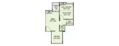 Mantra Moments, 1 BHK-352 Sq.ft