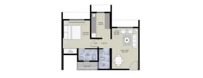 Vihang Metro Hive, 1 BHK-356 Sq.ft