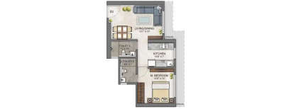 Ashar Family First Home, 1 BHK-424 Sq.ft