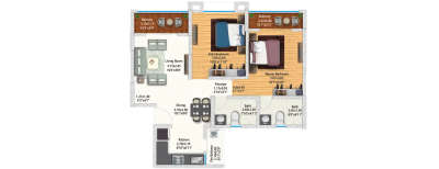 Geras Planet Of Joy, 2 BHK-639 Sq.ft