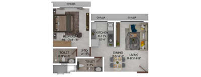 Passcode AIM, 1 BHK-447 Sq.ft