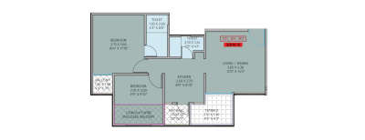 Jhamtani Ace Aurum, 2 BHK-545 Sq.ft