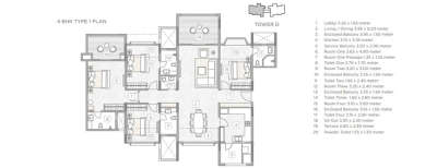 Kasturi Epitome, 4 BHK-1367 Sq.ft