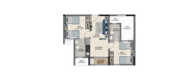 DRA Truliv, 2 BHK-762 Sq.ft