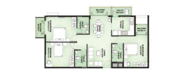 LML Prakriti, 3 BHK-1320 Sq.ft