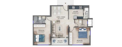 Supreme Estia, 2 BHK-730 Sq.ft