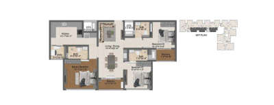 DRA iHeart, 3 BHK-1595 Sq.ft