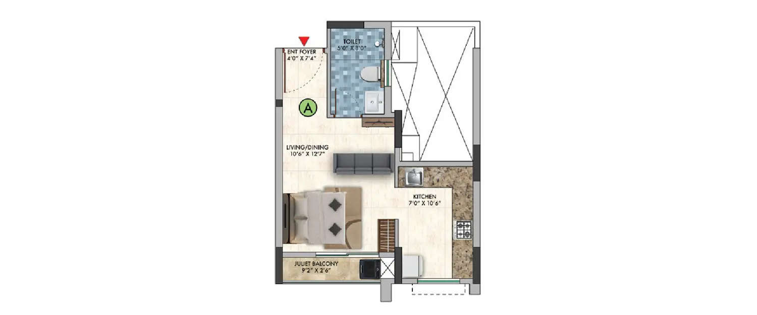 Floor plan for Studio