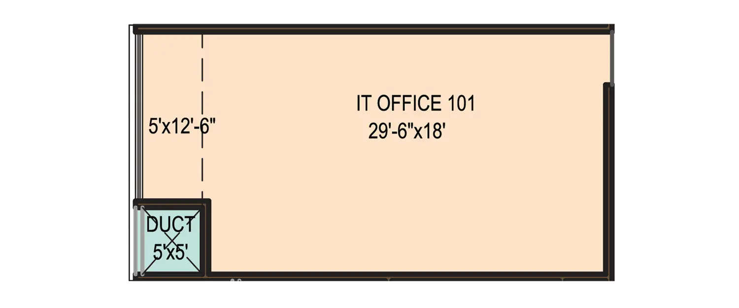 Floor plan for Commercial Office