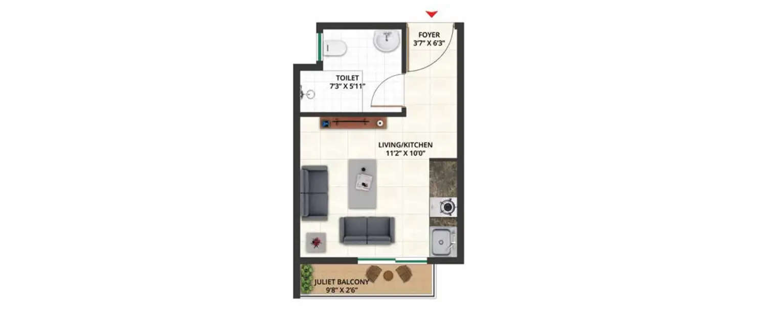 Floor plan for Studio