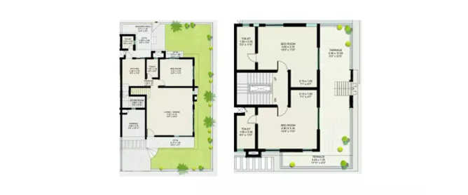 K Raheja Viva Pirangut - Floor plan 3 BHK 4000 Sq.ft
