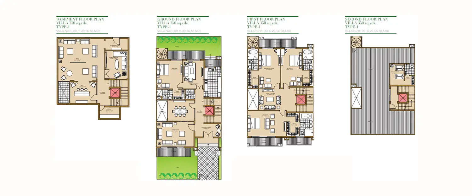 Floor plan for 4 BHK