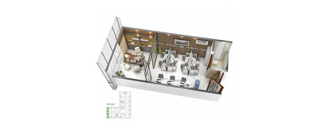 Ajmera Sikova Ghatkopar - Floor plan Commercial Office 342 Sq.ft