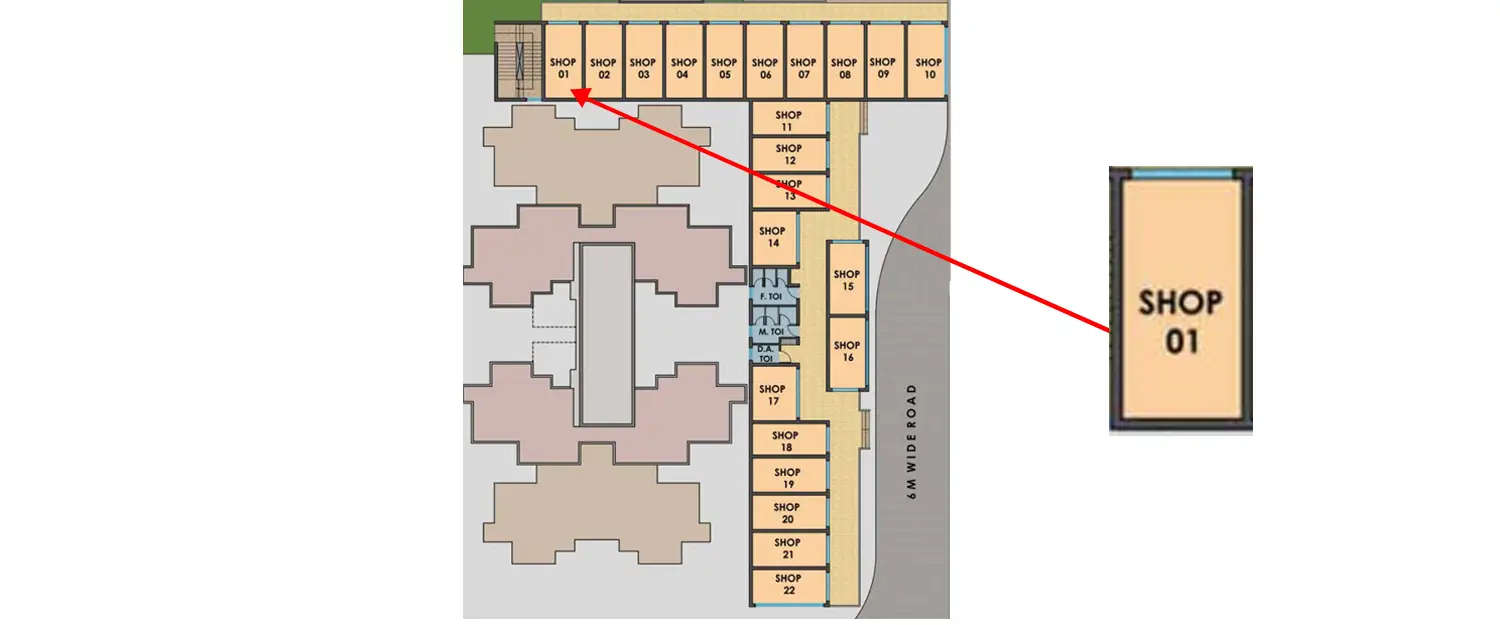 Floor plan for Retail Shop