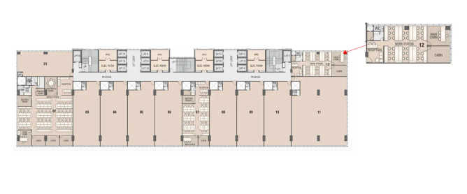 Plutonium Business Park Turbhe - Floor plan Commercial Office 1428 Sq.ft