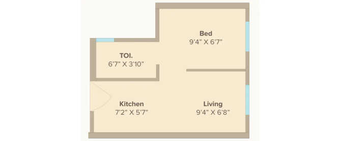 Marathon NeoHills Bhandup - Floor plan 1 BHK 197 Sq.ft