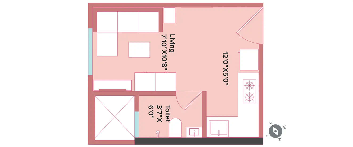 Floor plan for Studio
