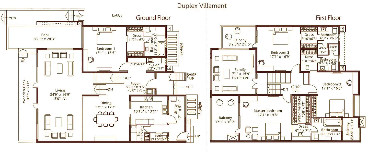 Floor plan for 4 BHK
