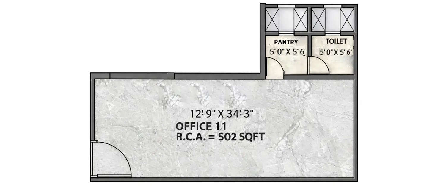 Floor plan for Commercial Office