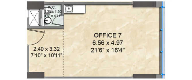 Kalpataru Virtus JVLR Vikhroli - Floor plan Commercial Office 352 Sq.ft