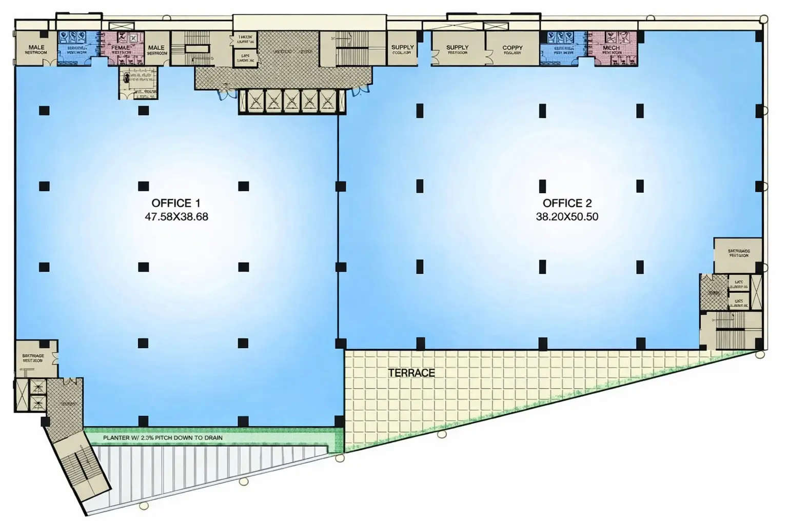 Floor plan for Commercial Office